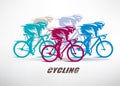 Cycling race stylized background