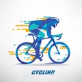 Cycling race stylized background Royalty Free Stock Photo