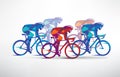 Cycling race stylized background Royalty Free Stock Photo