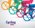 Cycling race stylized background Royalty Free Stock Photo