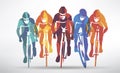 Cycling race stylized background