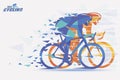 Cycling race stylized background Royalty Free Stock Photo