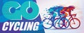 Cycling race stylized background Royalty Free Stock Photo