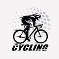 Cycling race stylized symbol