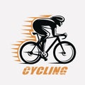 Cycling race stylized symbol Royalty Free Stock Photo
