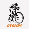 Cycling race stylized symbol Royalty Free Stock Photo