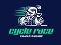 Cycling race Vector logo illustration.