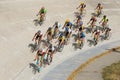 Cycling racing on velodrome