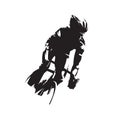 Cycling. Road cyclist front view. Abstract isolated vector silhouette Royalty Free Stock Photo