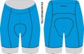 Cycling Shorts Mockup illustration Vector Royalty Free Stock Photo