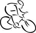 Cycling Silhouette Drawn