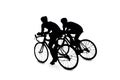 Cycling silhouette people