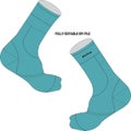 Cycling Socks Mockup illustration Vector Royalty Free Stock Photo