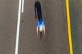 Cycling Speed Blur Overhead