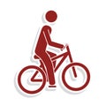 Cycling sport emblem icon