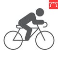 Cycling sport glyph icon Royalty Free Stock Photo