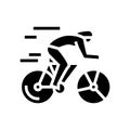 cycling sport glyph icon vector illustration Royalty Free Stock Photo