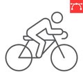 Cycling sport line icon Royalty Free Stock Photo