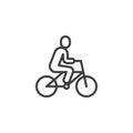 Cycling sport line icon