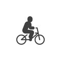 Cycling sport vector icon Royalty Free Stock Photo