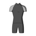 A cycling suit for riding a bicycle. Clothes cycling.Cyclist outfit single icon in monochrome style vector symbol stock