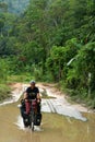 Cycling through Sumatra Royalty Free Stock Photo