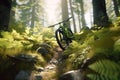 Cycling Summer Mountain Biking Adventure, AI Generative Royalty Free Stock Photo
