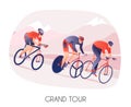 Cycling Tour Illustration