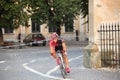 Cycling tour in Sibiu city centre Royalty Free Stock Photo