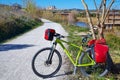 Cycling tourism bike in ribarroja Parc de Turia