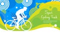 Cycling Track Athlete Sport Competition Colorful Banner