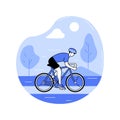 Cycling track isolated cartoon vector illustrations.