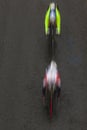 Cycling Two Speed Blurs Royalty Free Stock Photo