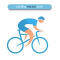 Cycling vector icon. Royalty Free Stock Photo