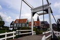 Holland, cycling in the vicinity of Amsterdam, the Wilhelminabrug Bridge Royalty Free Stock Photo