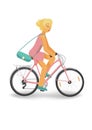 Cycling woman in pink