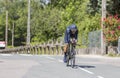 The Cyclist Alejandro Valverde - Criterium du Dauphine 2017 Royalty Free Stock Photo