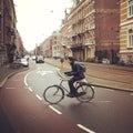 Cyclist in Amsterdam