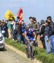 The Cyclist Antonio Fischer - Paris-Roubaix 2014 Royalty Free Stock Photo