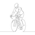 Cyclist  bicyclist  cycler  wheelman  bicycler Royalty Free Stock Photo