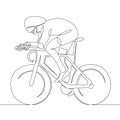 Cyclist  bicyclist  cycler  wheelman  bicycler Royalty Free Stock Photo