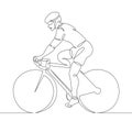 Cyclist  bicyclist  cycler  wheelman  bicycler Royalty Free Stock Photo
