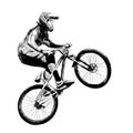 The cyclist on the bike. Royalty Free Stock Photo