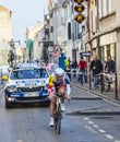 The Cyclist Bille GaÃÂ«tan- Paris Nice 2013 Prologue in Houilles Royalty Free Stock Photo