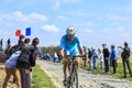 The Cyclist Borut Bozic - Paris Roubaix 2015 Royalty Free Stock Photo