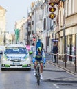 The Cyclist Clarke Simon- Paris Nice 2013 Prologue in Houilles Royalty Free Stock Photo