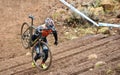 Cyclist climbing stairs at Cross Crusade 2016 in Bend Oregon