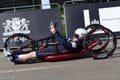 Cyclist competitors of Invictus games in The Hague stadium