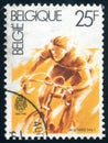 Cyclist, cycling sport championship, circa 1982