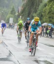 The Cyclist Dmitriy Gruzdev - Tour de France 2014 Royalty Free Stock Photo
